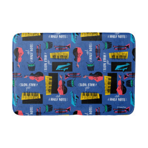 Soul   Jazz Instrument Pattern Bath Mat