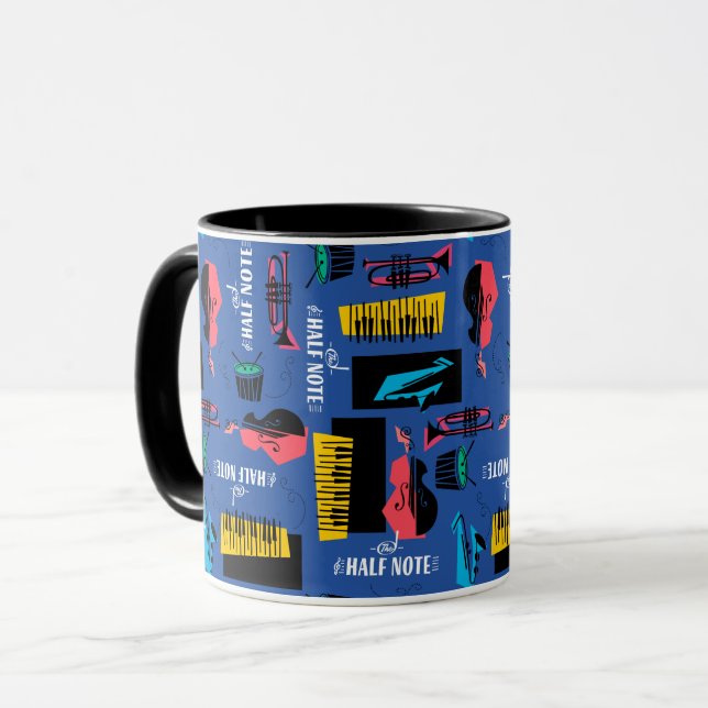 Soul | Jazz Instrument Pattern Mug (Front Left)
