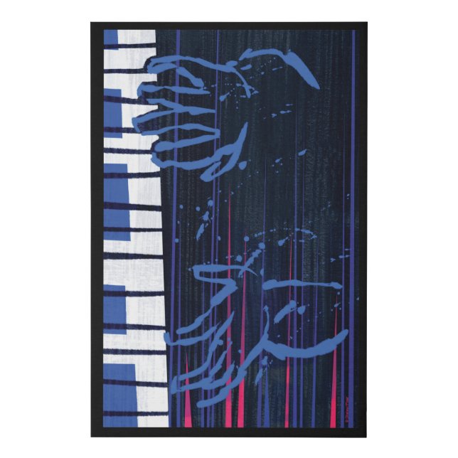 Soul | Jazz Piano Editorial Art Faux Canvas Print (Front)