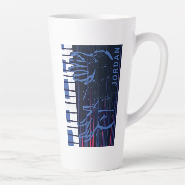 Soul | Jazz Piano Editorial Art Latte Mug (Right)