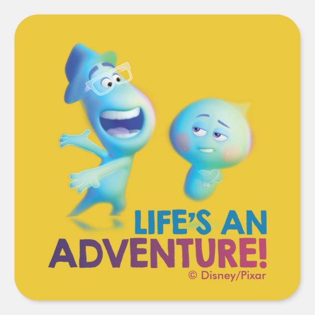 Soul | Joe & 22 - Life's An Adventure Square Sticker (Front)