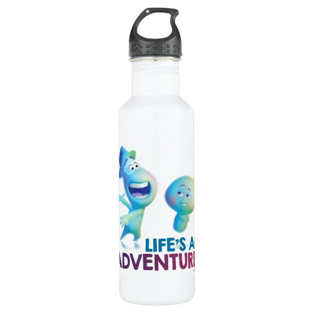 Soul | Joe & 22 - Life's An Adventure Stainless Steel Water Bottle (Front)