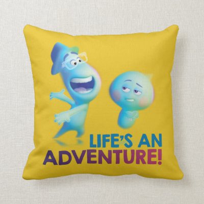 Soul | Joe &amp; 22 - Life's An Adventure Throw Pillow