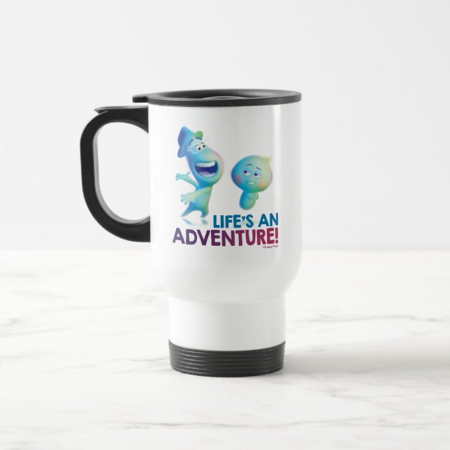 Soul | Joe & 22 - Life's An Adventure Travel Mug (Left)