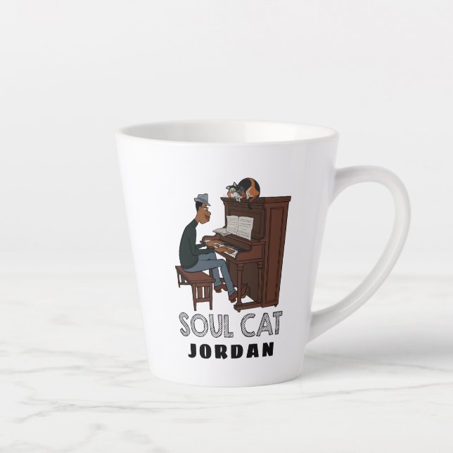 Soul | Joe & Mr. Mittens at the Piano Latte Mug (Right)