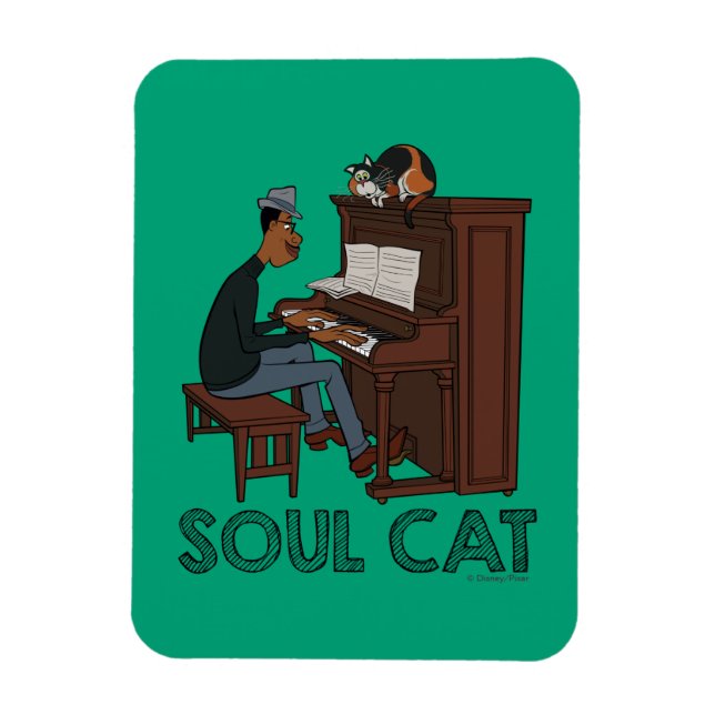 Soul | Joe & Mr. Mittens at the Piano Magnet (Vertical)