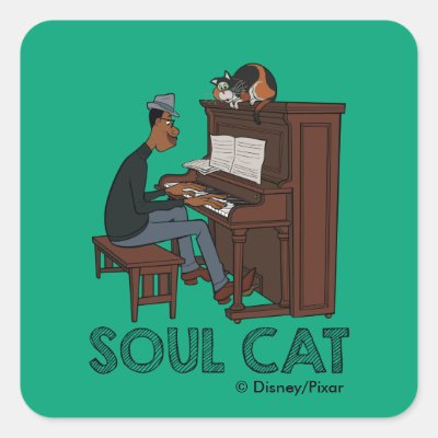 Soul | Joe &amp; Mr. Mittens at the Piano Square Sticker