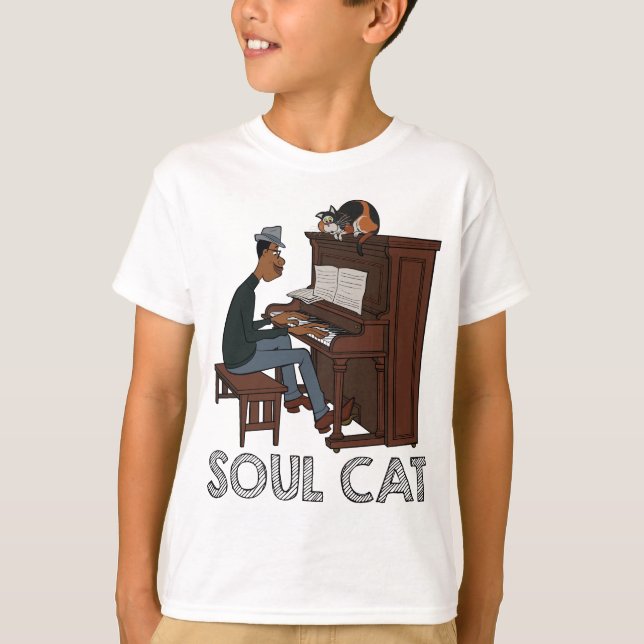 Soul | Joe & Mr. Mittens at the Piano T-Shirt (Front)