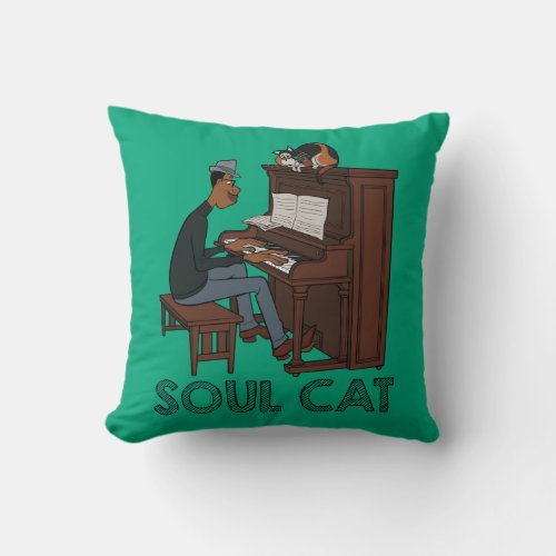 Soul  Joe  Mr Mittens at the Piano Throw Pillow