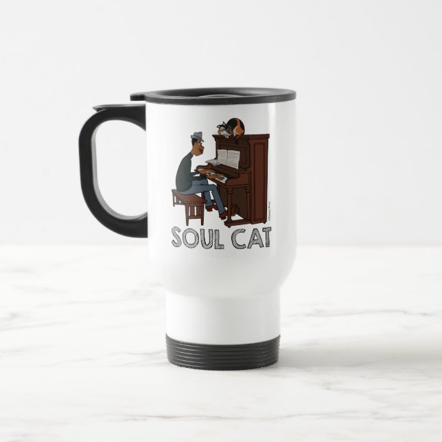 Soul | Joe & Mr. Mittens at the Piano Travel Mug (Left)