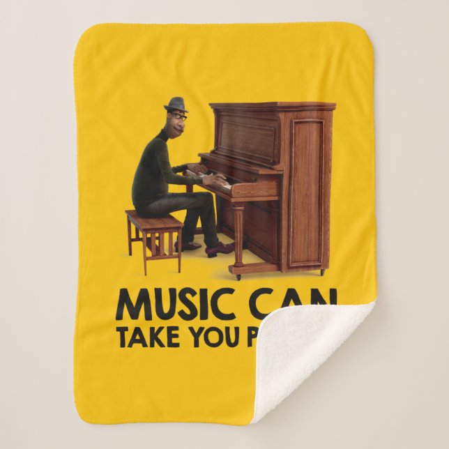 Soul | Joe - Music Can Take You Places Sherpa Blanket (Front)
