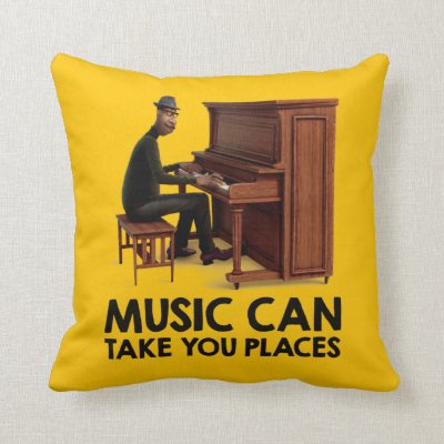 Soul | Joe - Music Can Take You Places Throw Pillow