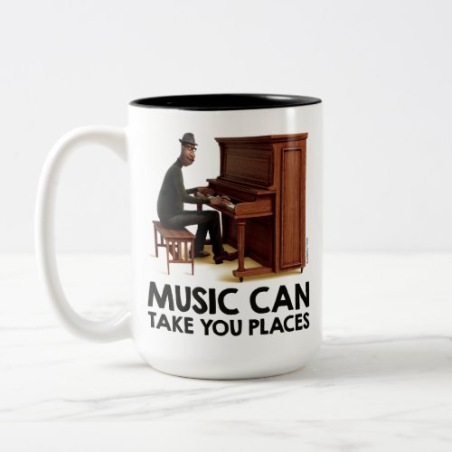 Soul  Joe _ Music Can Take You Places Two_Tone Coffee Mug