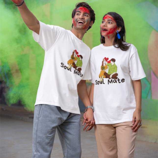 Soul Mate Couple T-Shirt – Romantic and Heartfelt  (Creator Uploaded)