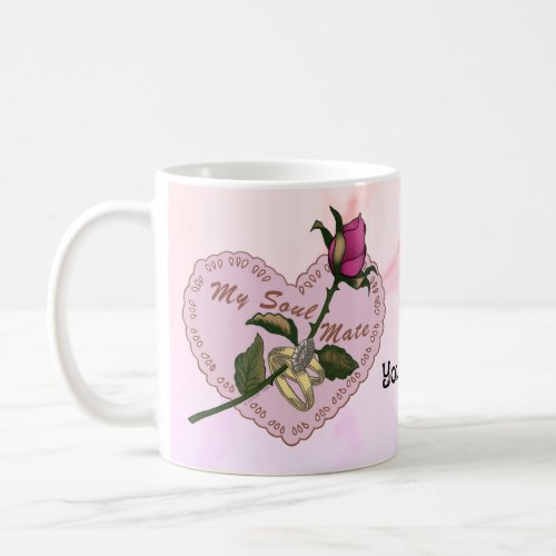 soul mate rose coffee mug