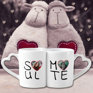Soul Mate (with your photos), Valentine´s Day Coffee Mug Set