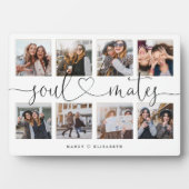 Soul Mates Script Gift For Friends Photo Collage Plaque (Front)