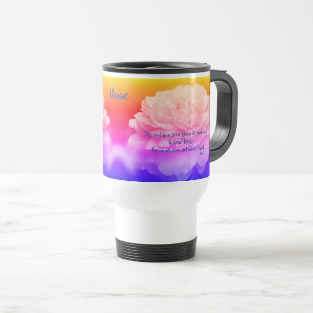 Soul Mind Rumi Inspirational Quote Personalized Travel Mug (Front Right)