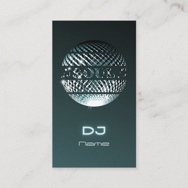 Soul music DJ Business Card (Front)