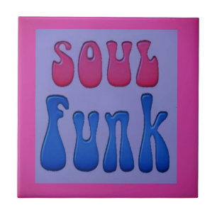 Soul Music Funky words graphics Ceramic Tile