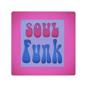 Soul Music Funky words graphics Metal Print