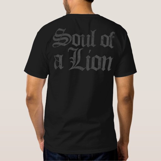 soul of a lion black t-shirt