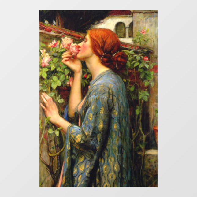 Soul of the Rose John William Waterhouse Window Cling (Sheet)