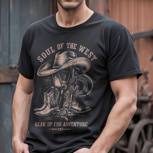 Soul of the West - Classic Cowboy Gear T-Shirt (Creator Uploaded)