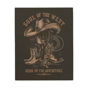 Soul of the West - Classic Cowboy Gear Wood Wall Art