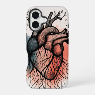 Soul Roots: Heart & Tree Minimalist iPhone 16 Case