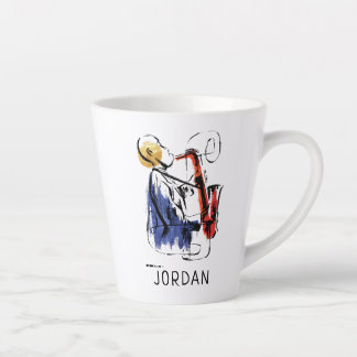 Soul | Saxophone Player Editorial Art Latte Mug