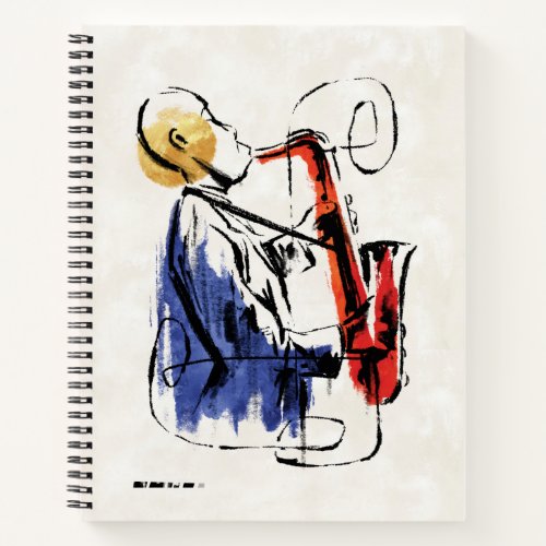 Soul  Saxophone Player Editorial Art Notebook