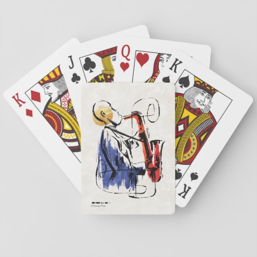 Soul  Saxophone Player Editorial Art Playing Cards