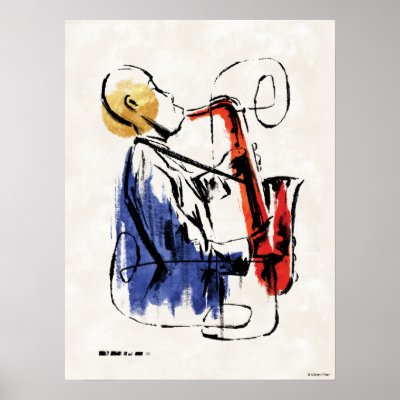 Soul | Saxophone Player Editorial Art Poster