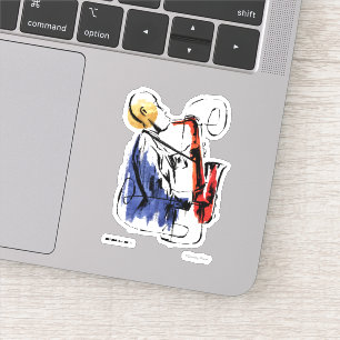Soul   Saxophone Player Editorial Art Sticker