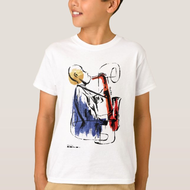 Soul | Saxophone Player Editorial Art T-Shirt (Front)