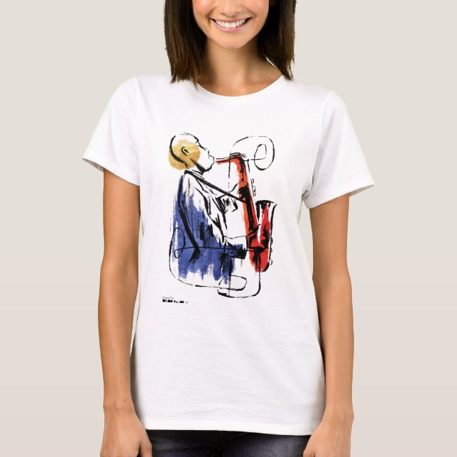 Soul | Saxophone Player Editorial Art T-Shirt (Front)