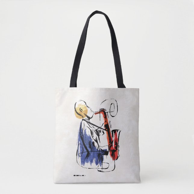 Soul | Saxophone Player Editorial Art Tote Bag (Front)