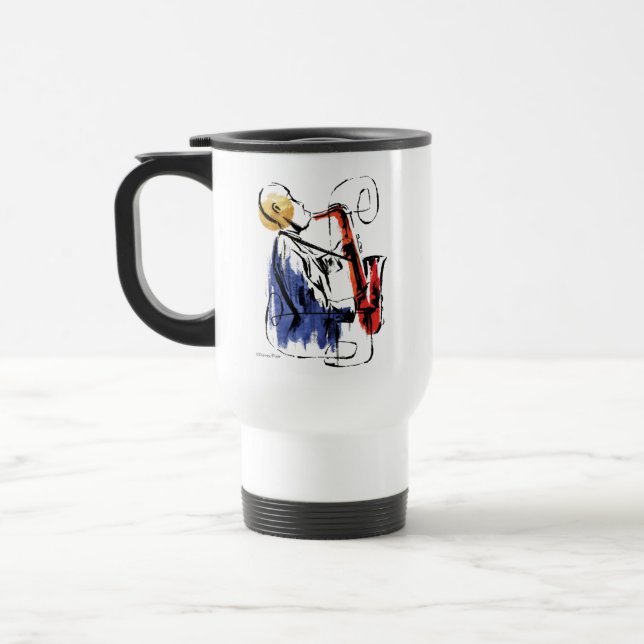 Soul | Saxophone Player Editorial Art Travel Mug (Left)