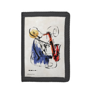 Soul Saxophone Player Editorial Art Tri-fold Wallet