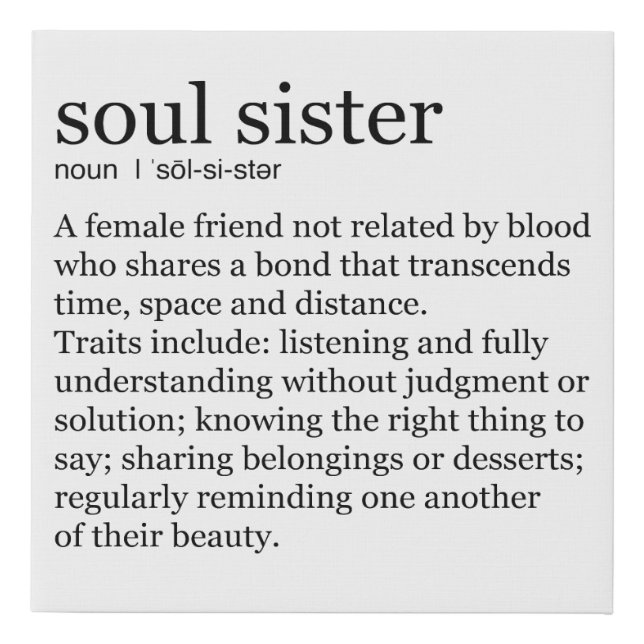 Soul Sister 10x10 Canvas Print (Front)