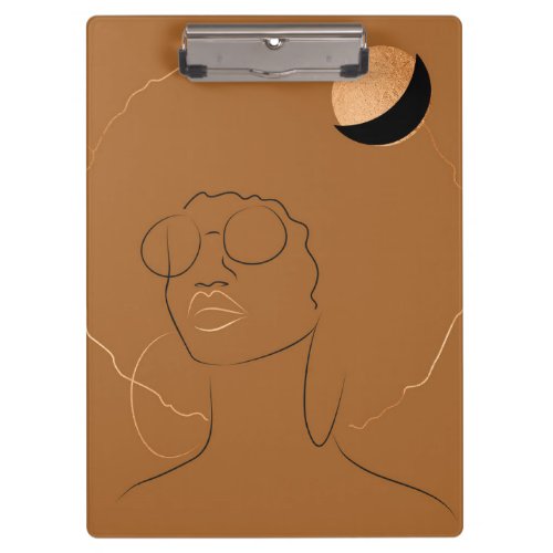 Soul Sister Afro Gold  Clipboard