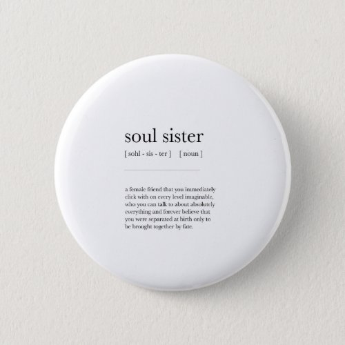 soul sister Definition Meaning Dictionary Art Deco Button