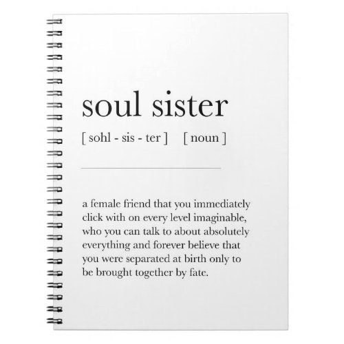 soul sister Definition Meaning Dictionary Art Deco Notebook