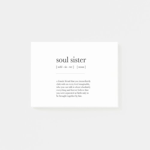 soul sister Definition Meaning Dictionary Art Deco Post_it Notes