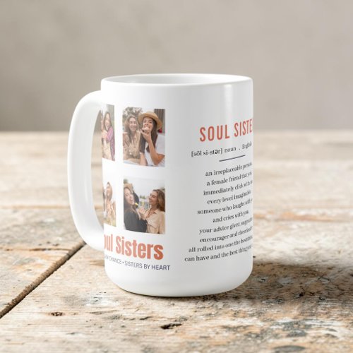 Soul Sister Definition Photo Collage White Coffee Mug