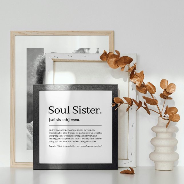 Soul Sister Dictionary Definition Simple Fun Gifts Peel And Stick Photo Tile (Soul Sister Dictionary Definition Simple Fun Gifts Peel And Stick Photo Tile)