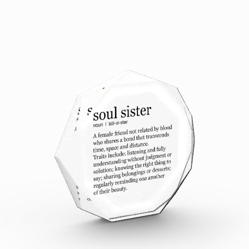 Soul Sister Paperweight Block