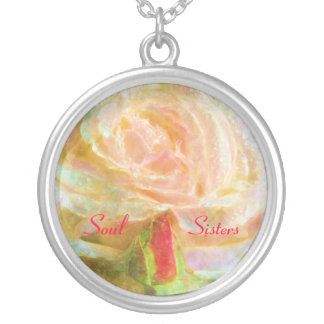 Soul Sister Rose Necklace/Pendant Silver Plated Necklace