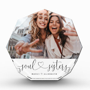 Soul Sister Script Gift For Sister Photo Keepsake Block